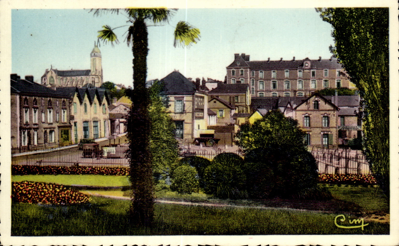 CPA Cholet Le College Ste Marie I Eglise prise des Jardins