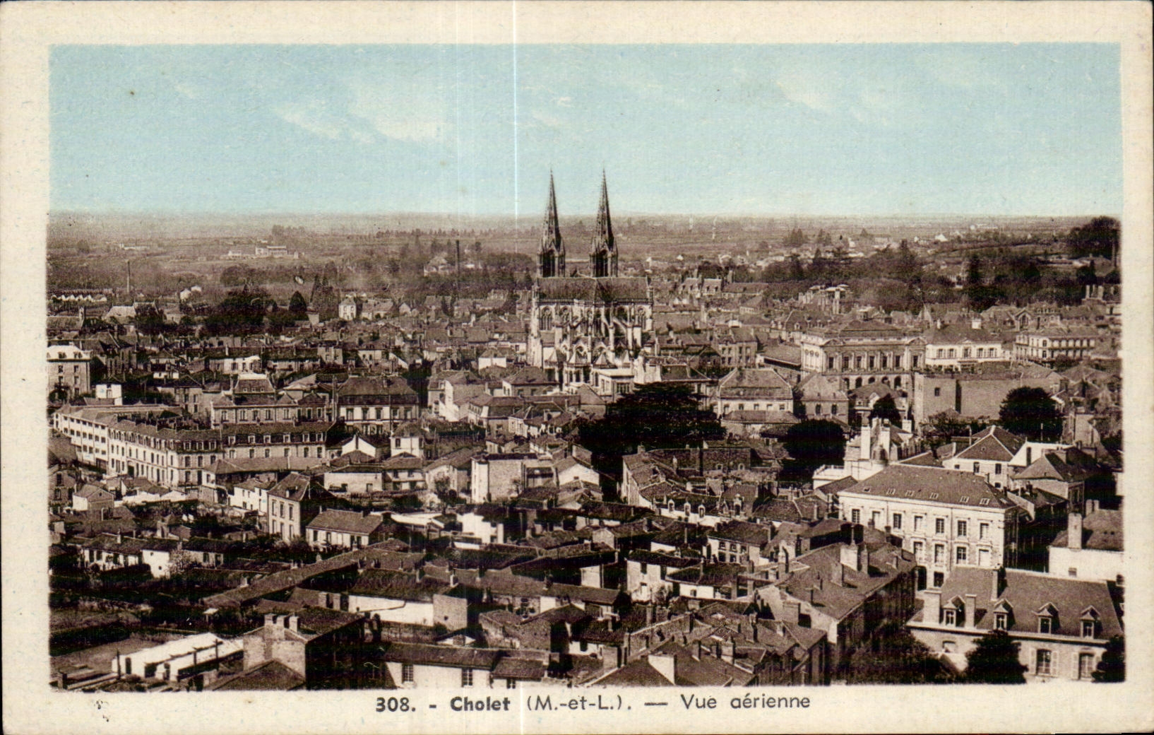CPA Cholet Vue aerienne