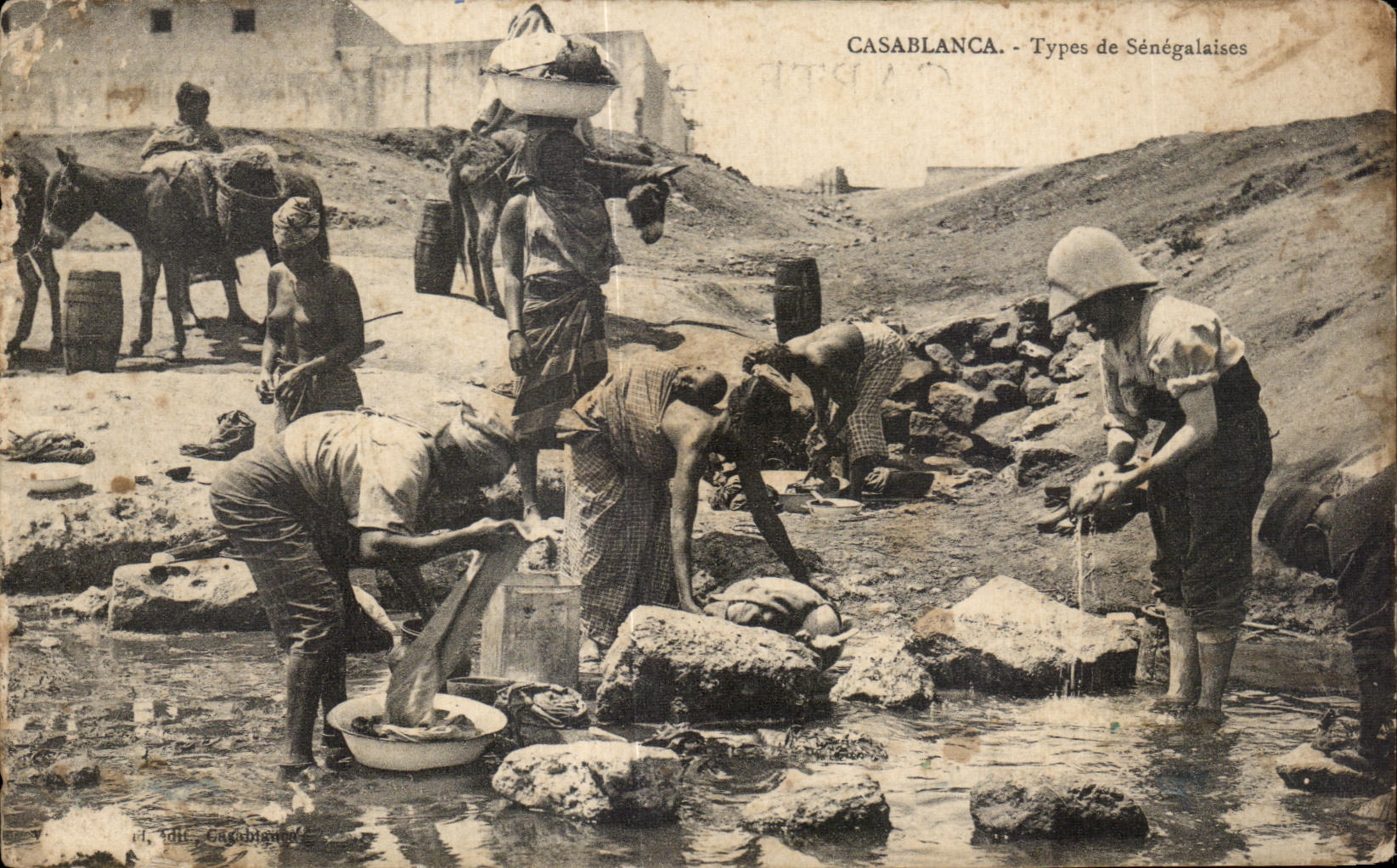 CPA Maroc Casablanca Types de Senegalaises SenegalFemme