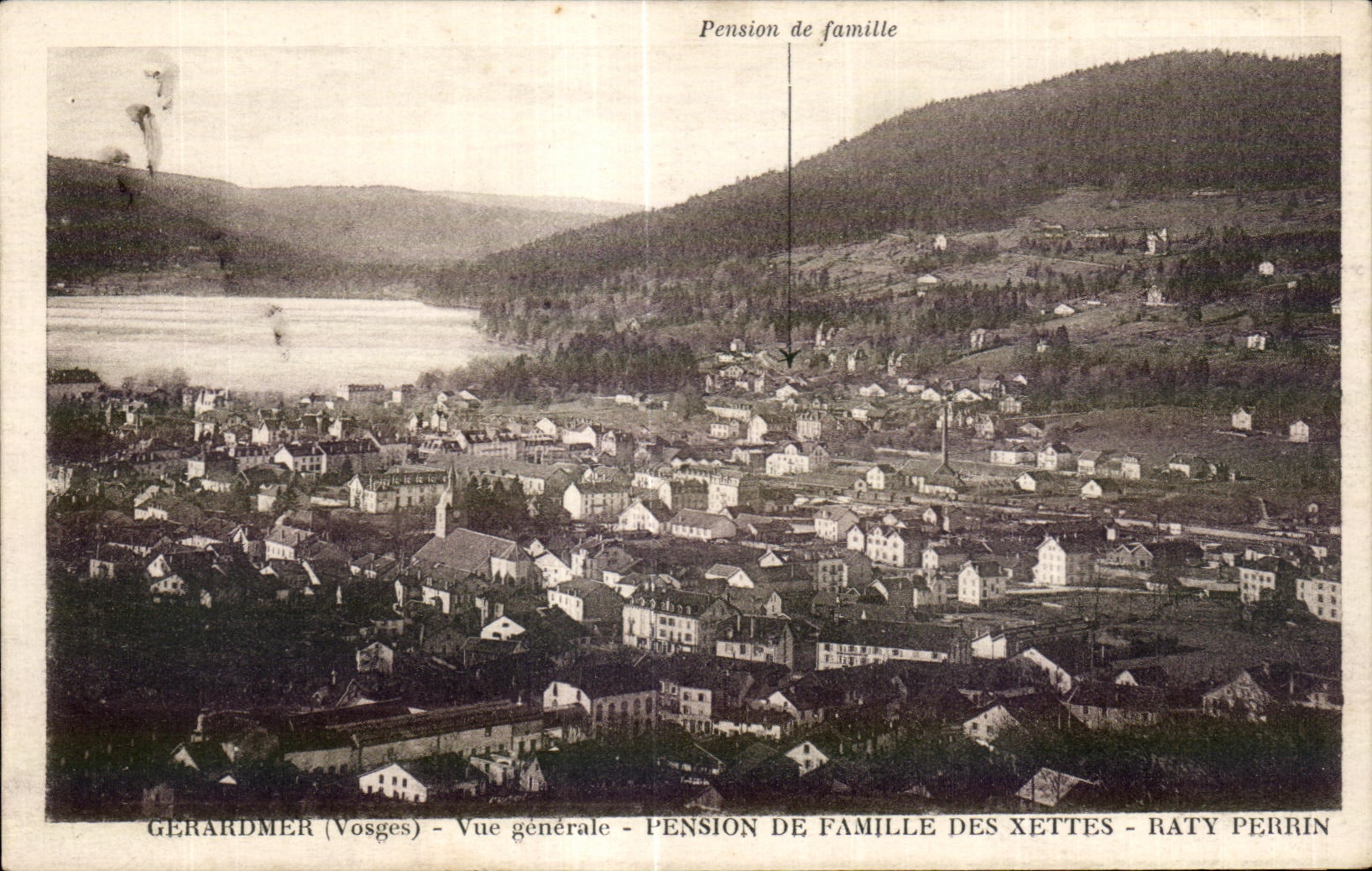 Gerardmer Vue generale Pension de Famille des xettes 