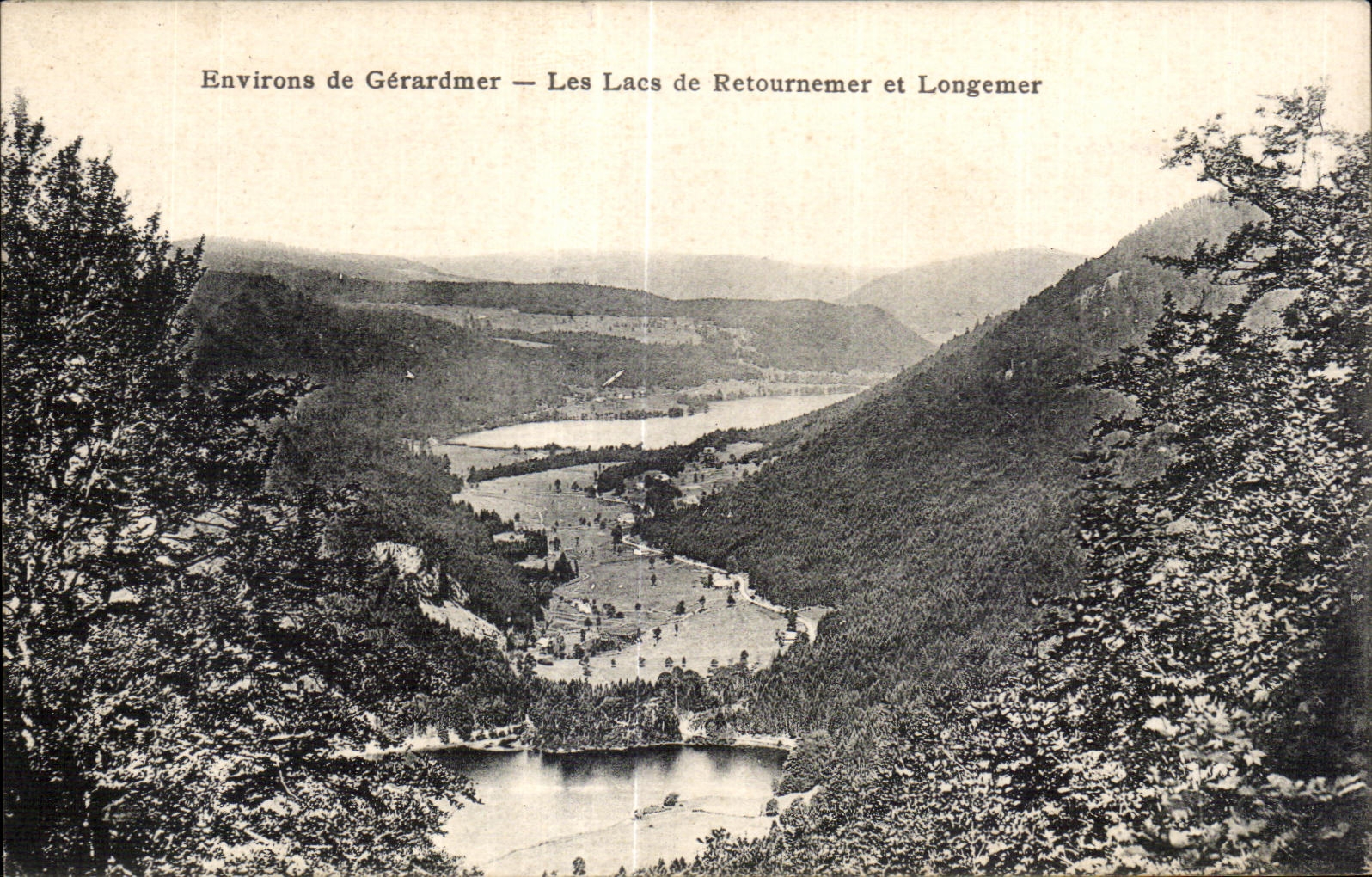 Surroundings of Gerardmer Lakes Retournemer and Longemer