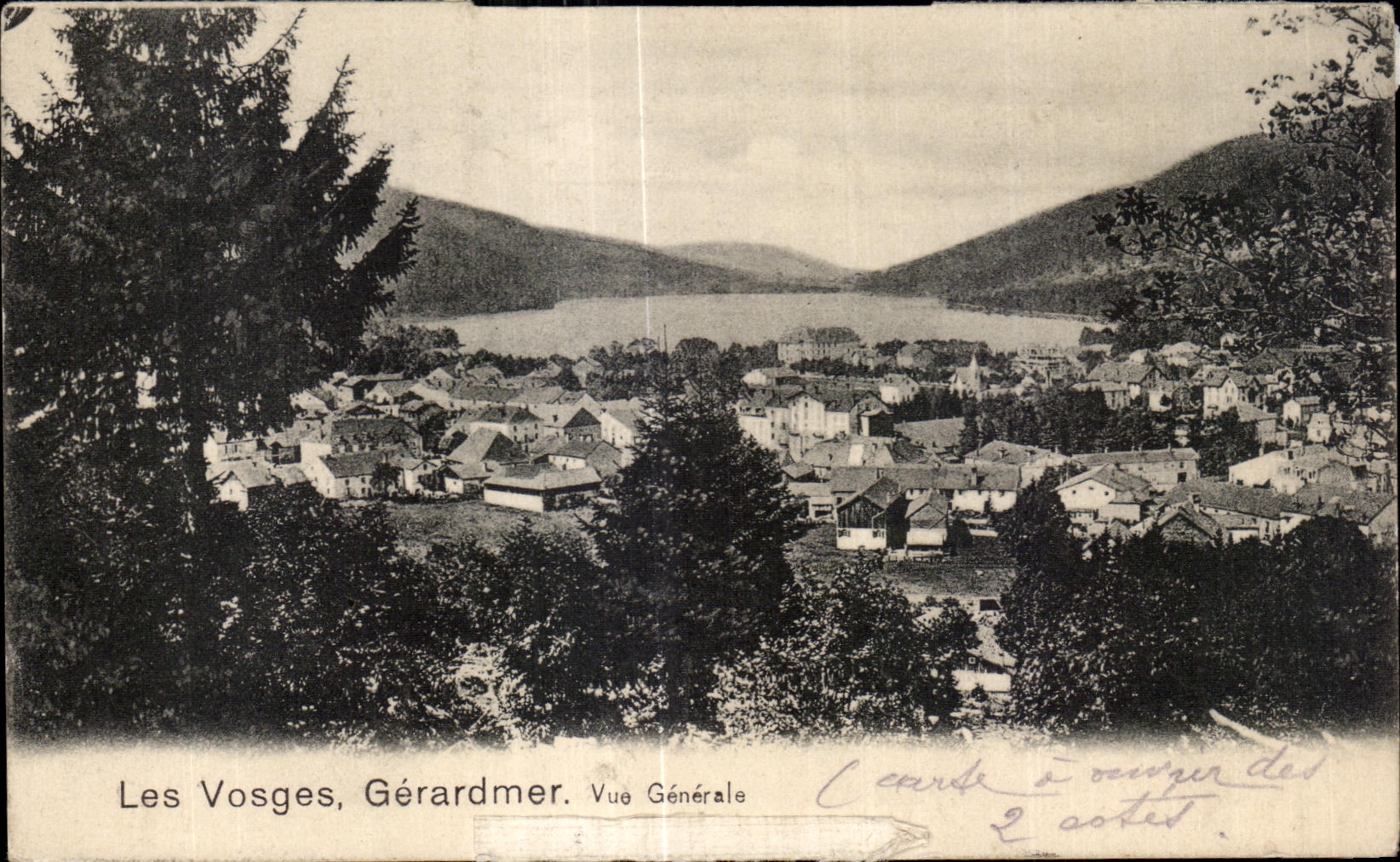 CPA Carte recto verso Les Vosges Gerardmer
