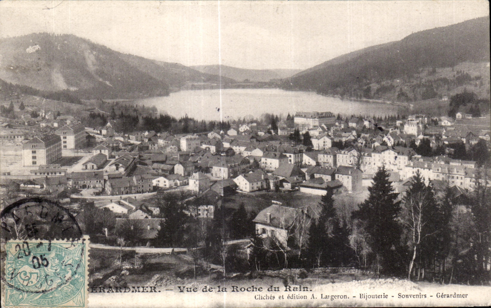 Gerardmer Vue de la Roche du Rain
