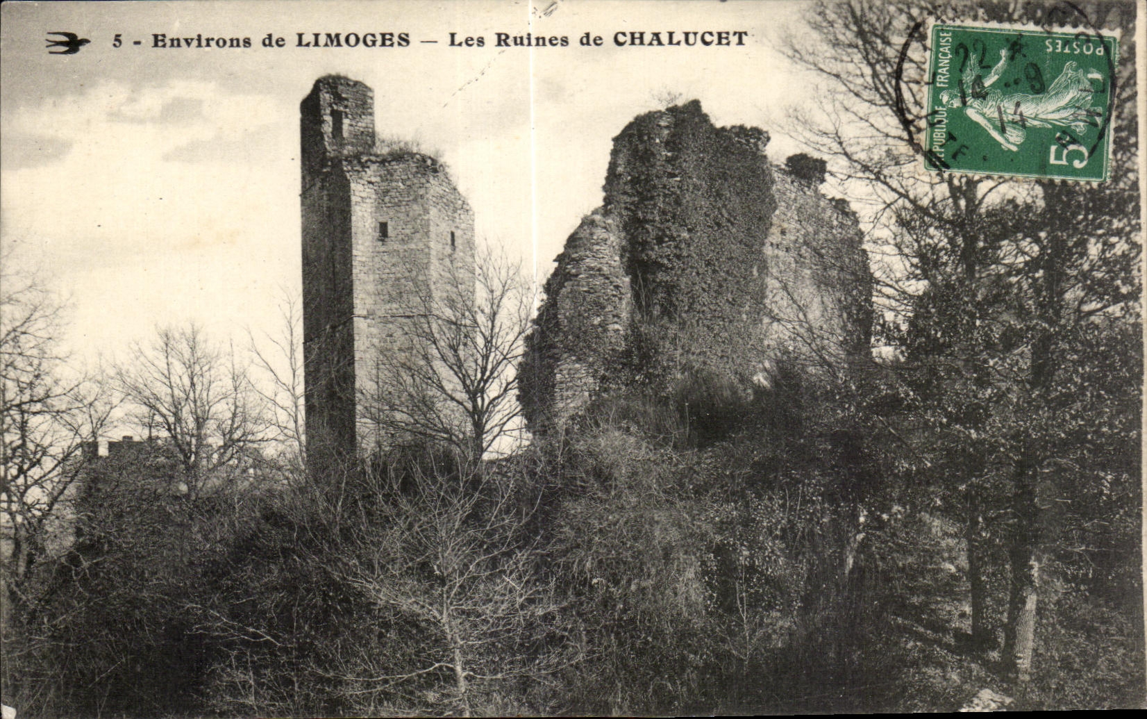 CPA Environs de Limoges Les Ruines de Chalucet