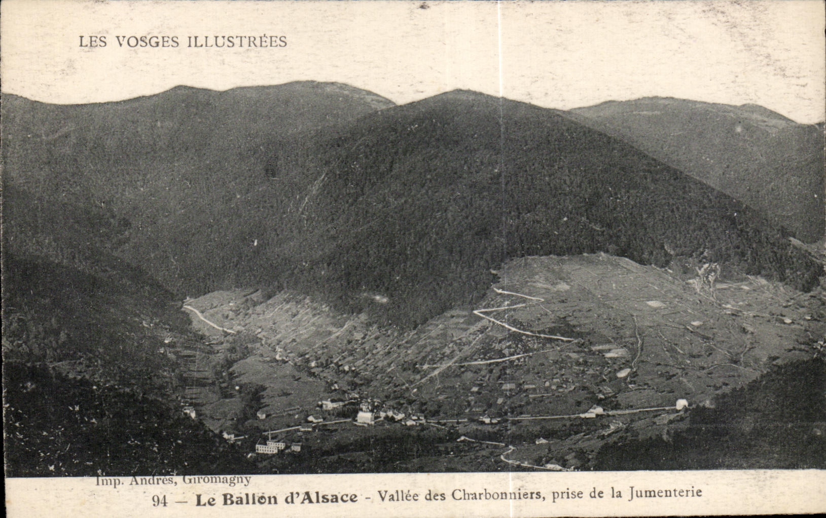 CPA Les Vosges Illustrees Le Ballon d Alsace Vallee des Charbonniers prise de la Jumenterie
