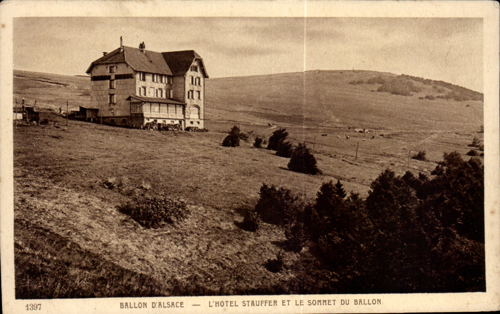 CPA Balloon Alsace Hotel Stauffer And the Summit Of the Balloon