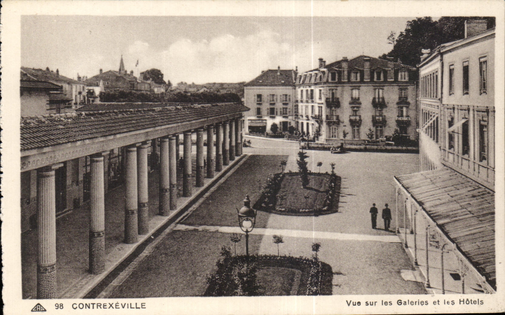 CPA Contrexeville Seen Galleries and Hotels