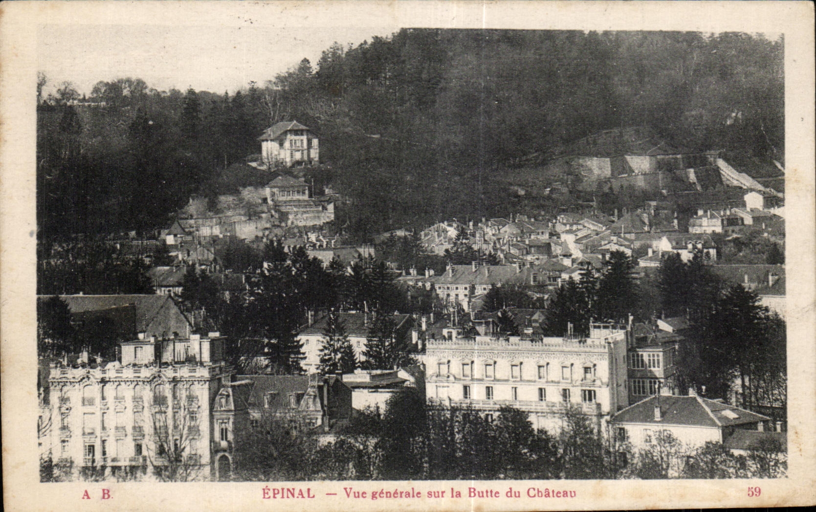 CPA Epinal Vue generale sur la Butte du Chateau