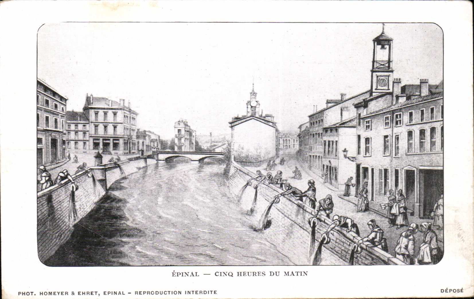 CPA Epinal Cino Heures Du Matin Lavandieres