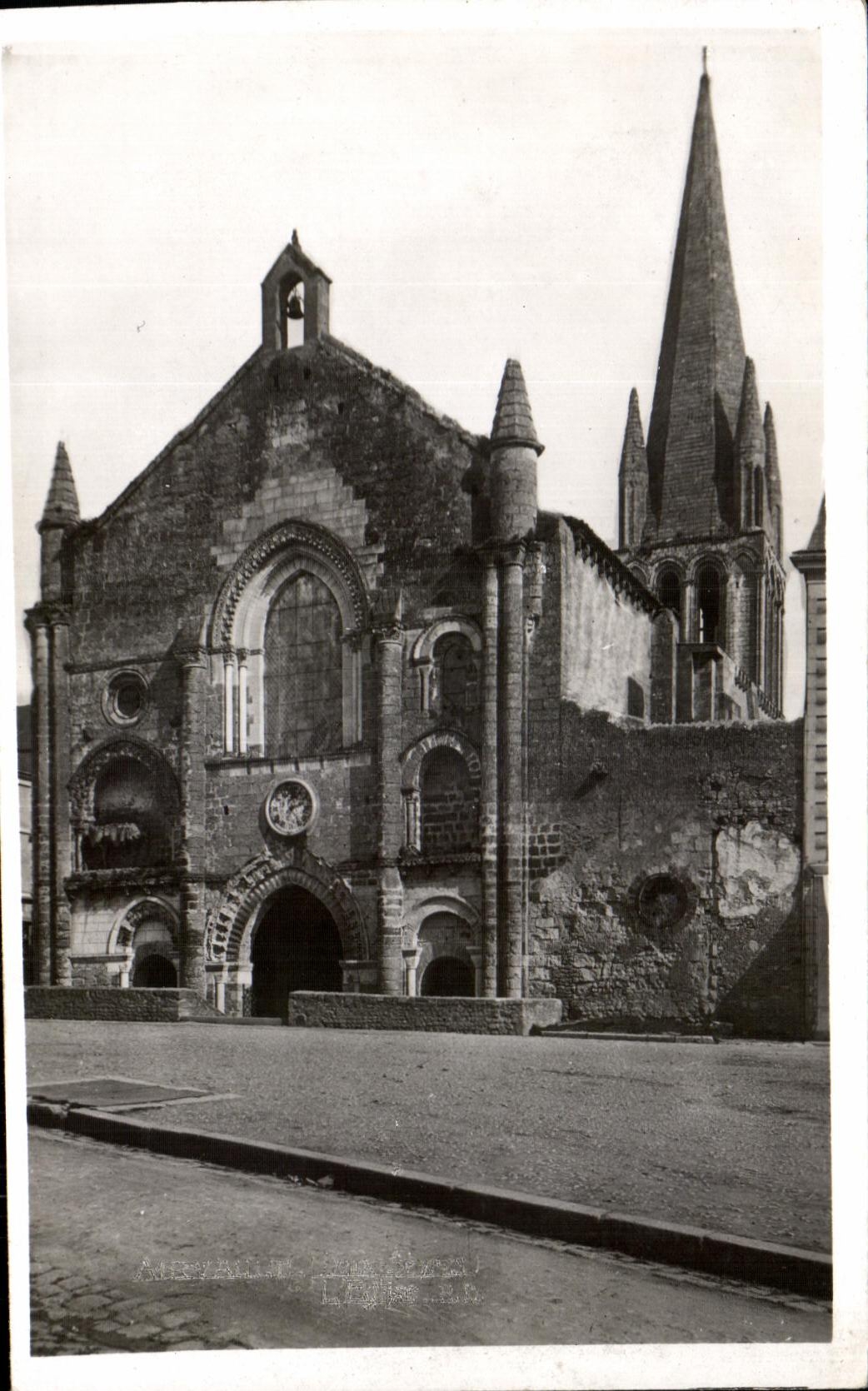 CPA Airvault (Two Separate) Church