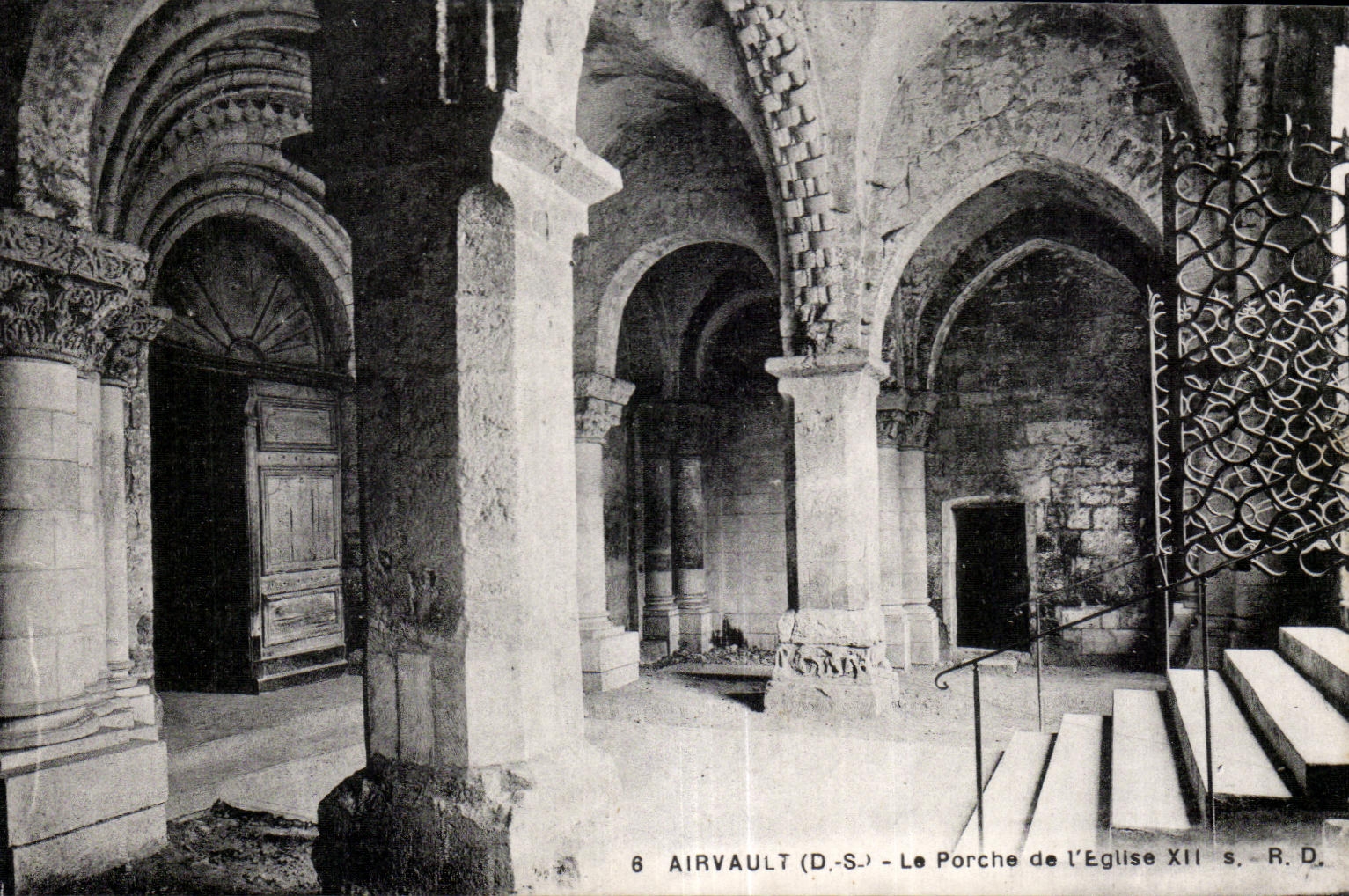 CPA Airvault the Porch of I Church XII