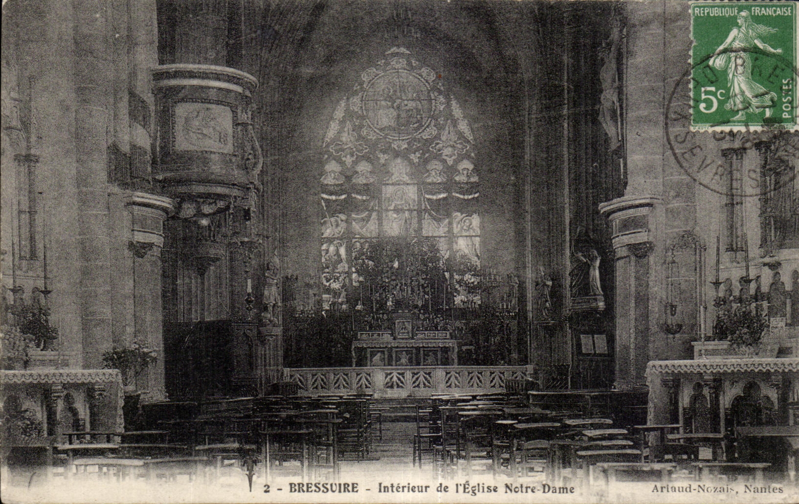 CPA Interior Bressuire of I Notre Dame Church