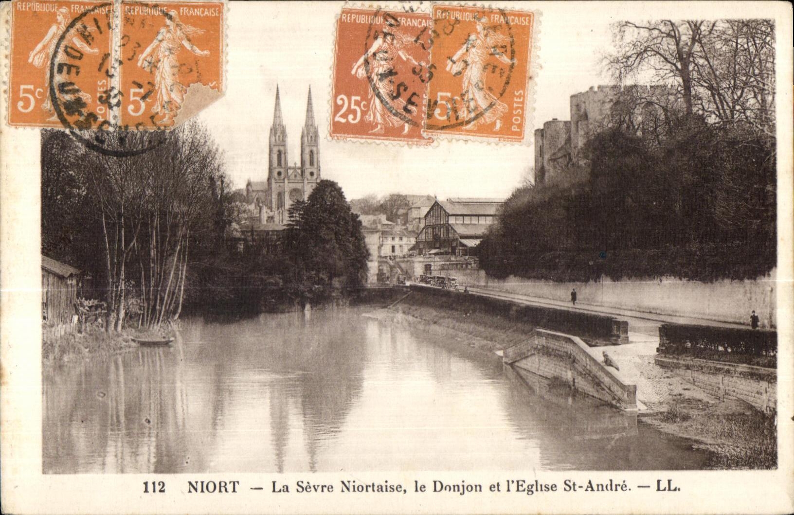 CPA Niort Separates It Niort the Keep and Eglise St Andre