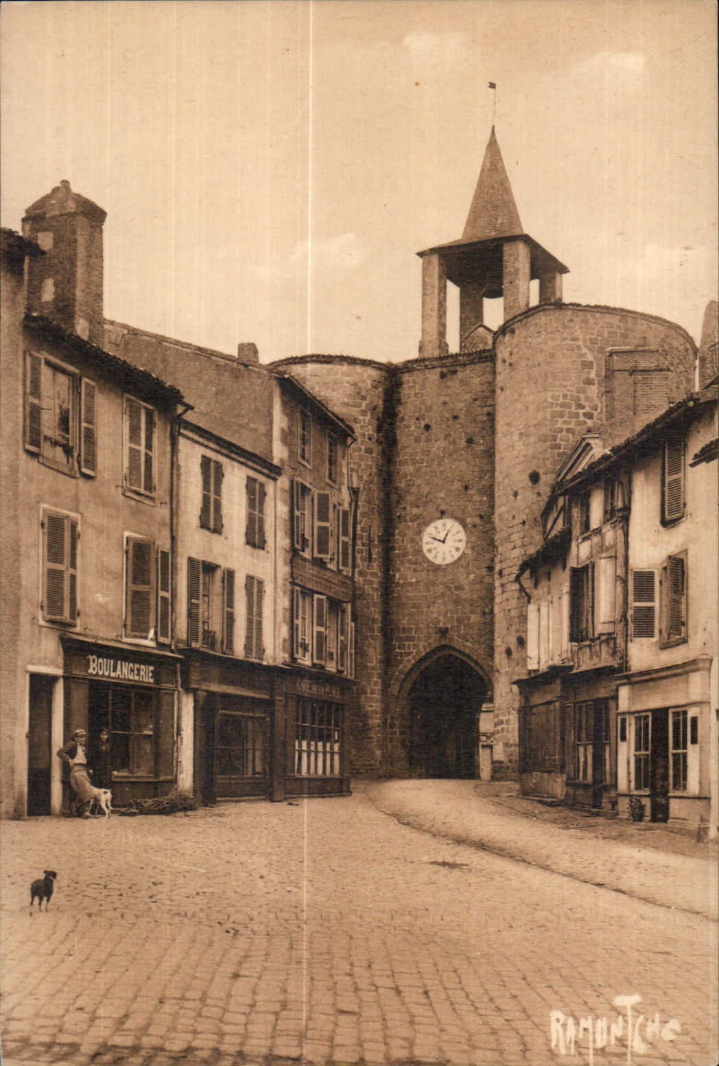 CPA Parthenay Gate of Clock