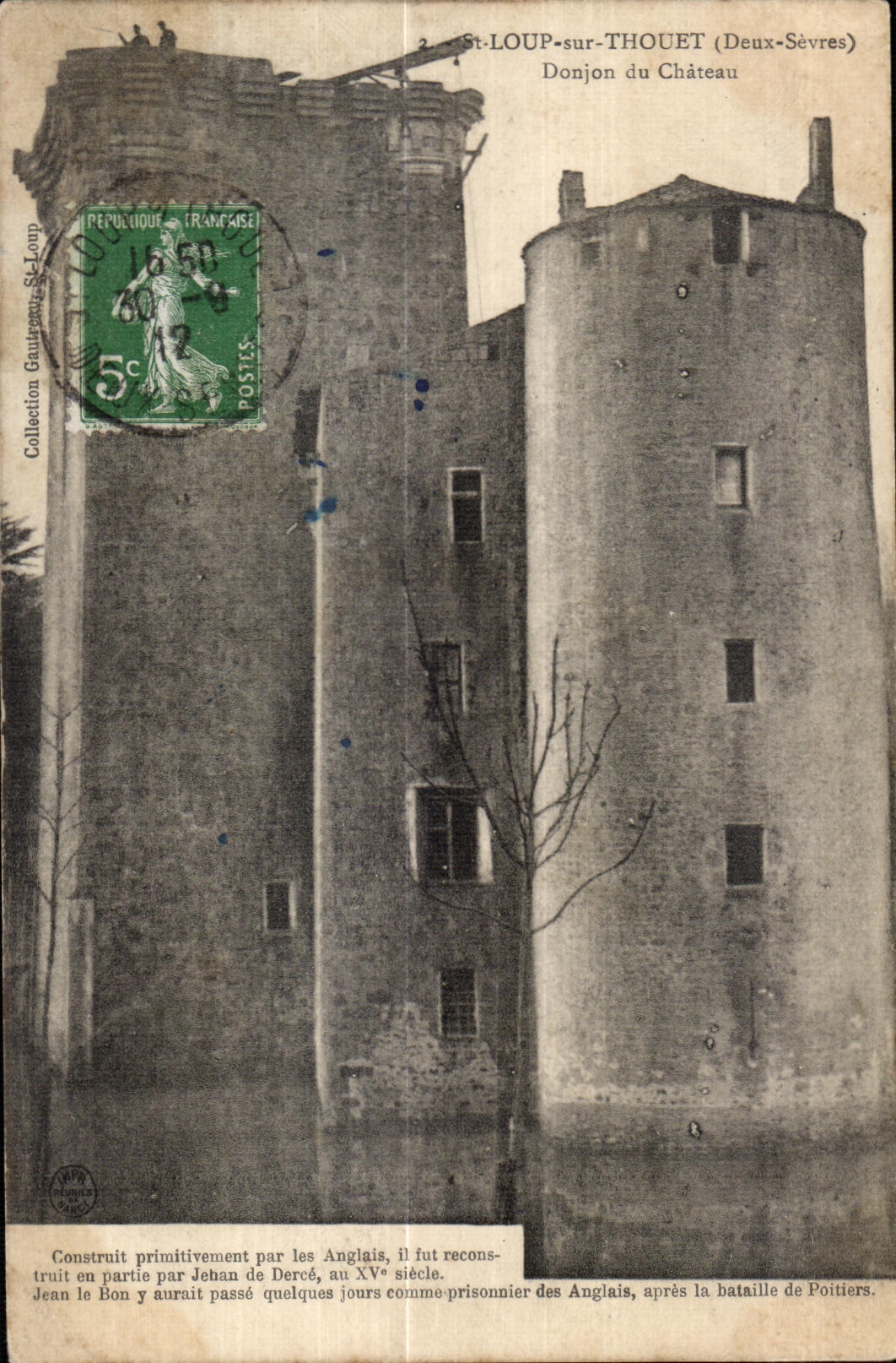 Saint Thouet Wolf - Keep of the Castle - CPA