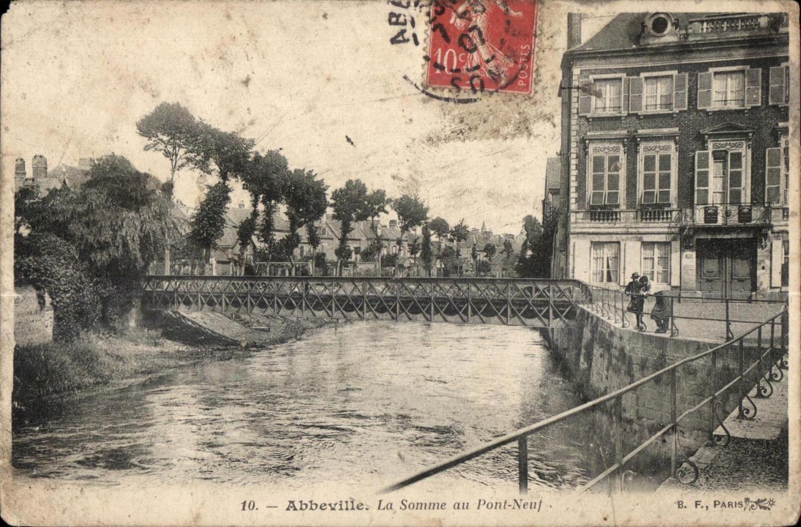 Abbeville - the Sum with the New Bridge - CPA
