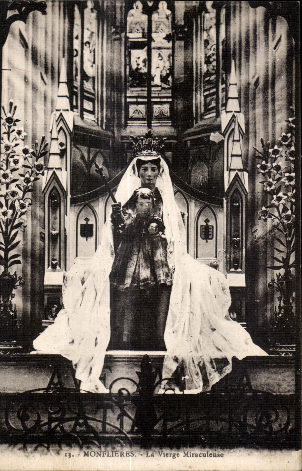 Monflieres - the Miraculous Virgin - CPA