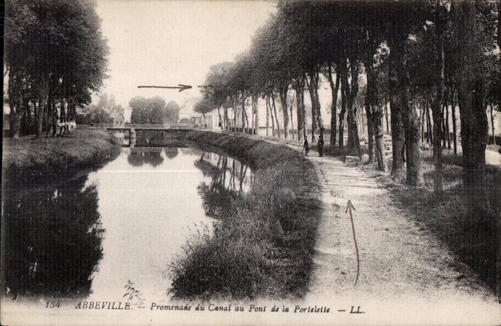 Abbeville - Walk of the Canal to the Bridge of Portelette - CPA