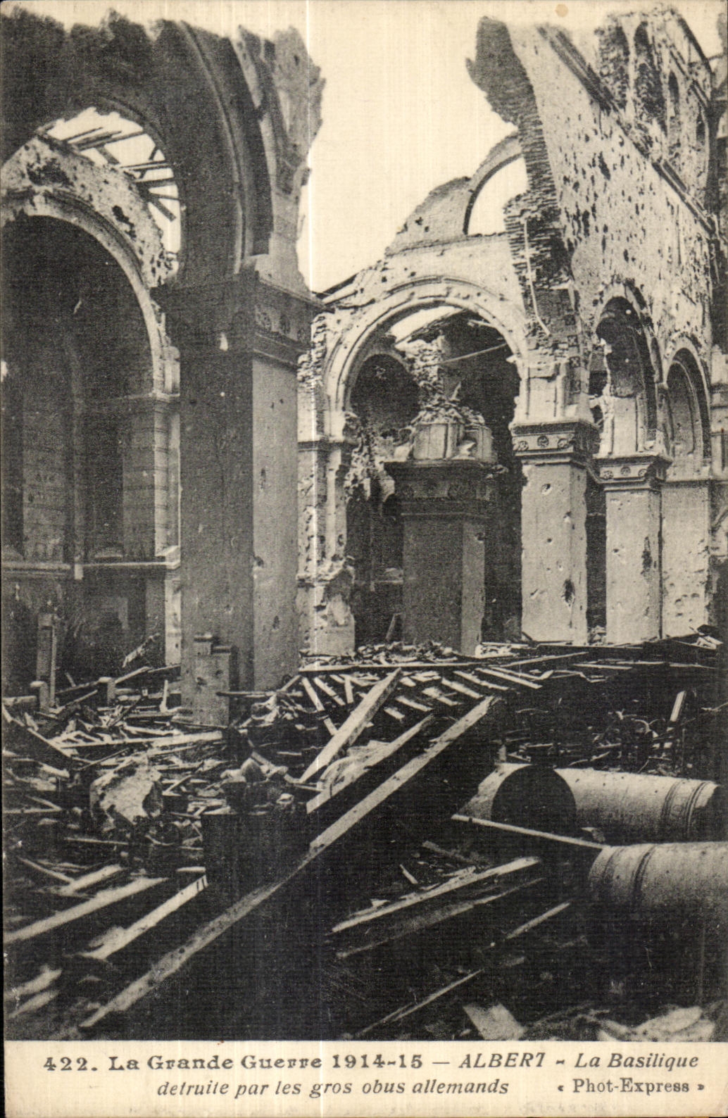 CPA the Great War 1914 Albert the Basilica