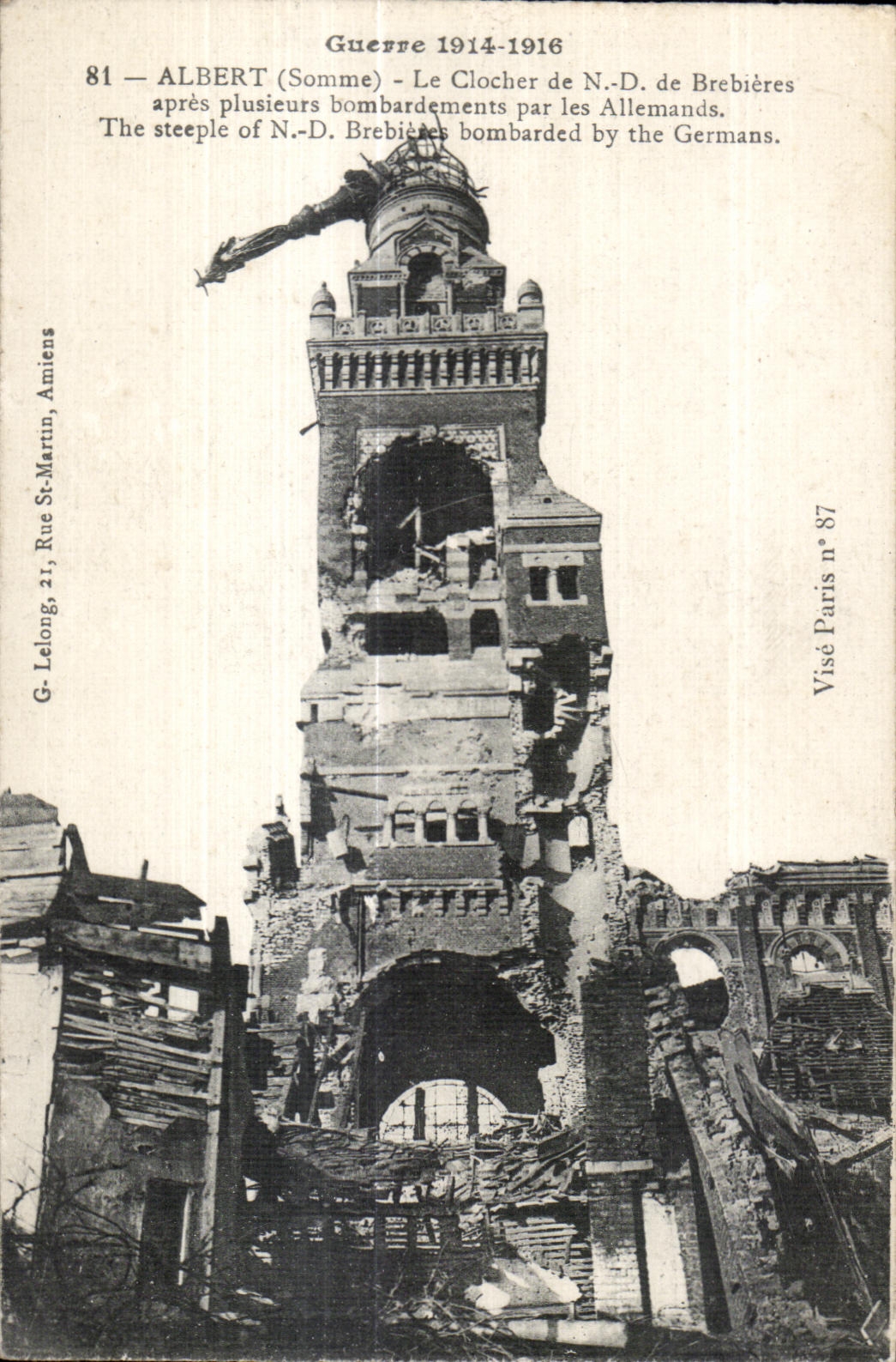 CPA Albert Somme the Bell-tower