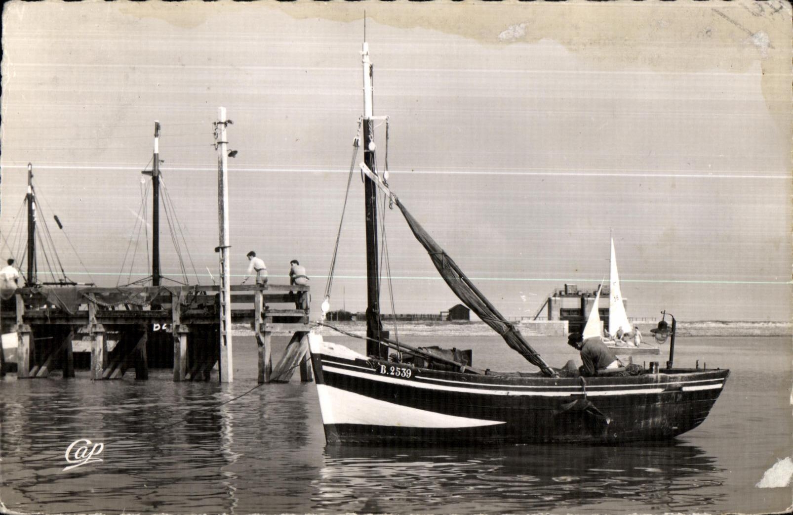 Le Crotoy - La Jetee - bateau - boat - CPA 