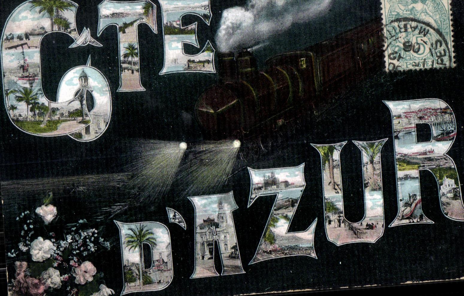 Cote d Azur - Souvenir - CPA Train 
