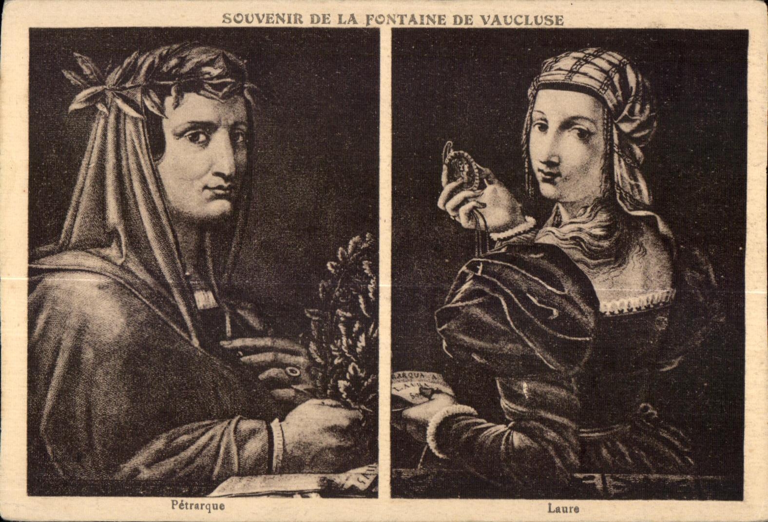 Fuente de Vaucluse - recuerdo Laura Petrarque - CPA