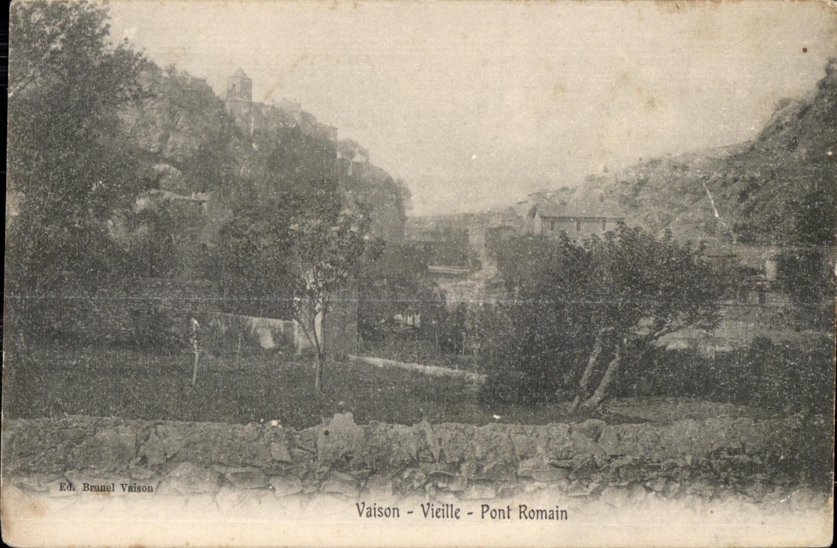 Puente de RomAn del Hurdy-gurdy de CPA Vaison