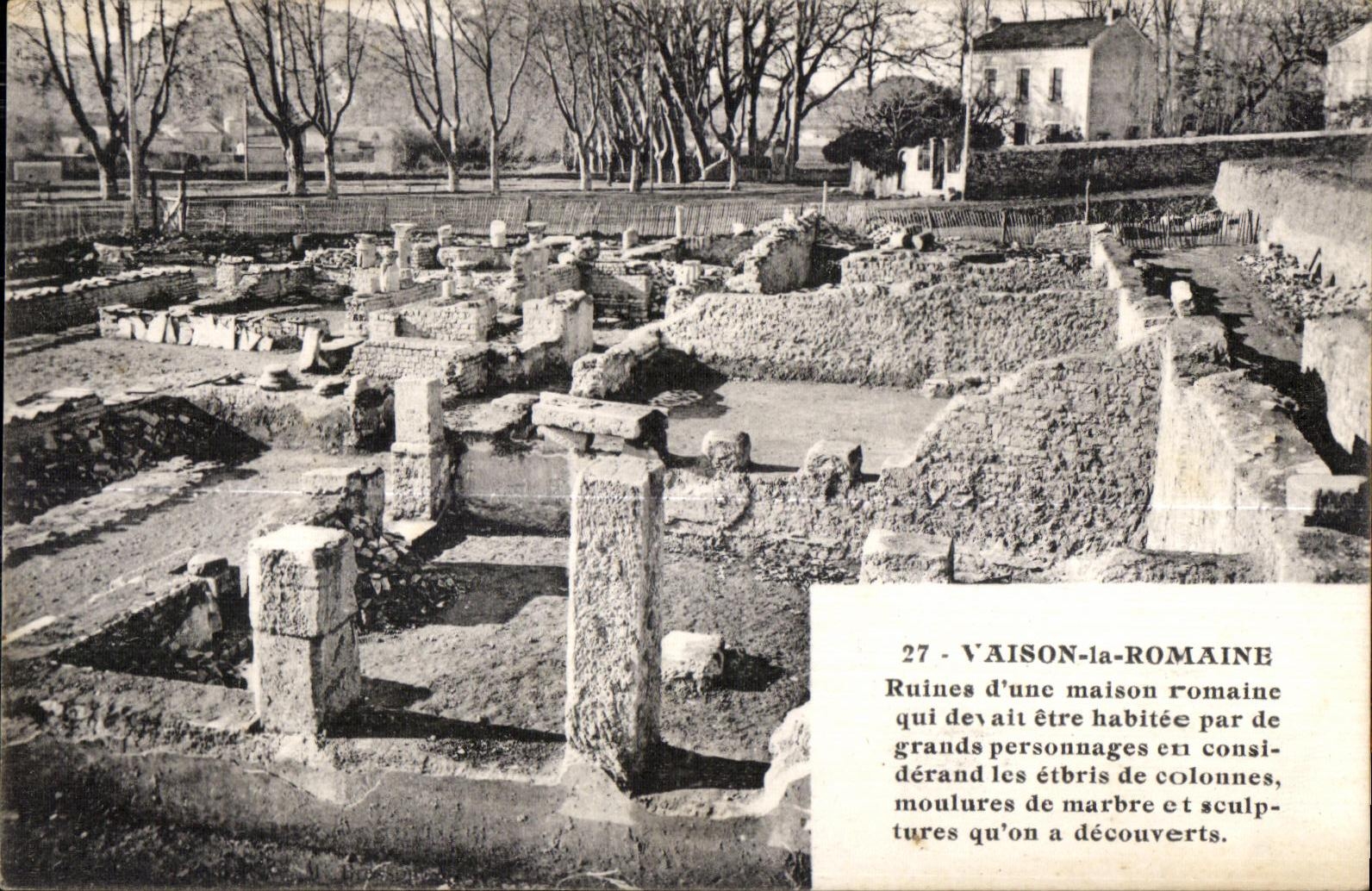 CPA Vaison the Roman Ruins a Roman house