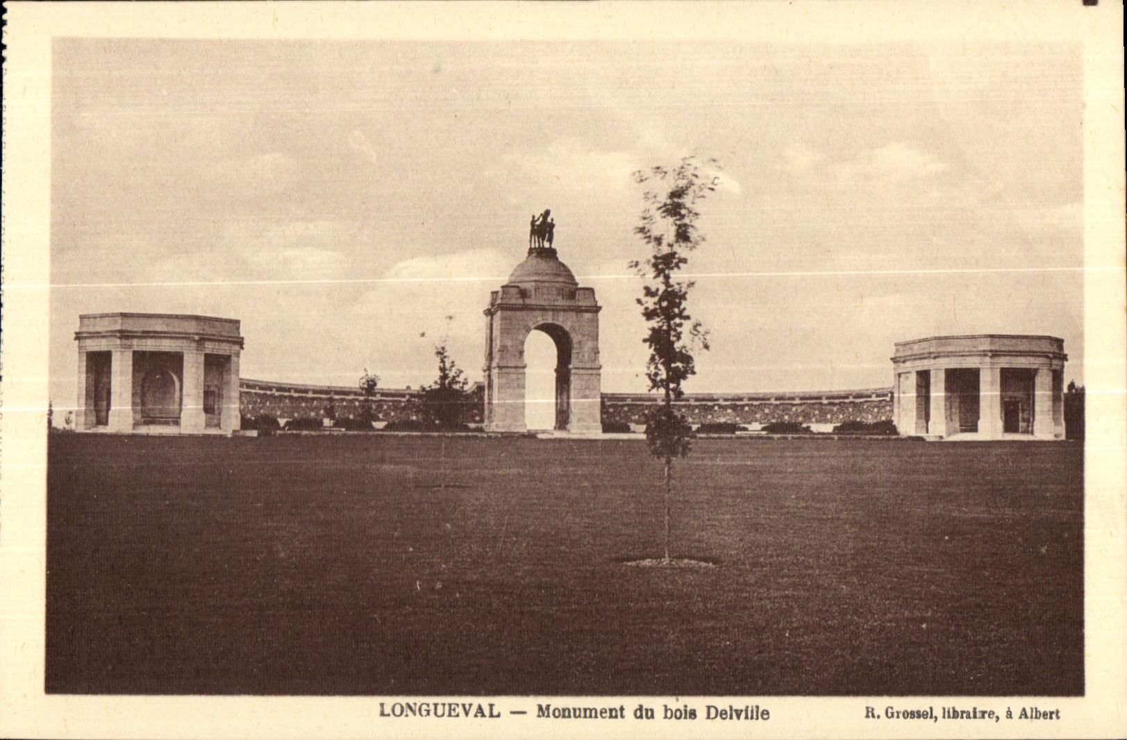 CPA Longueval Monument of Delville wood