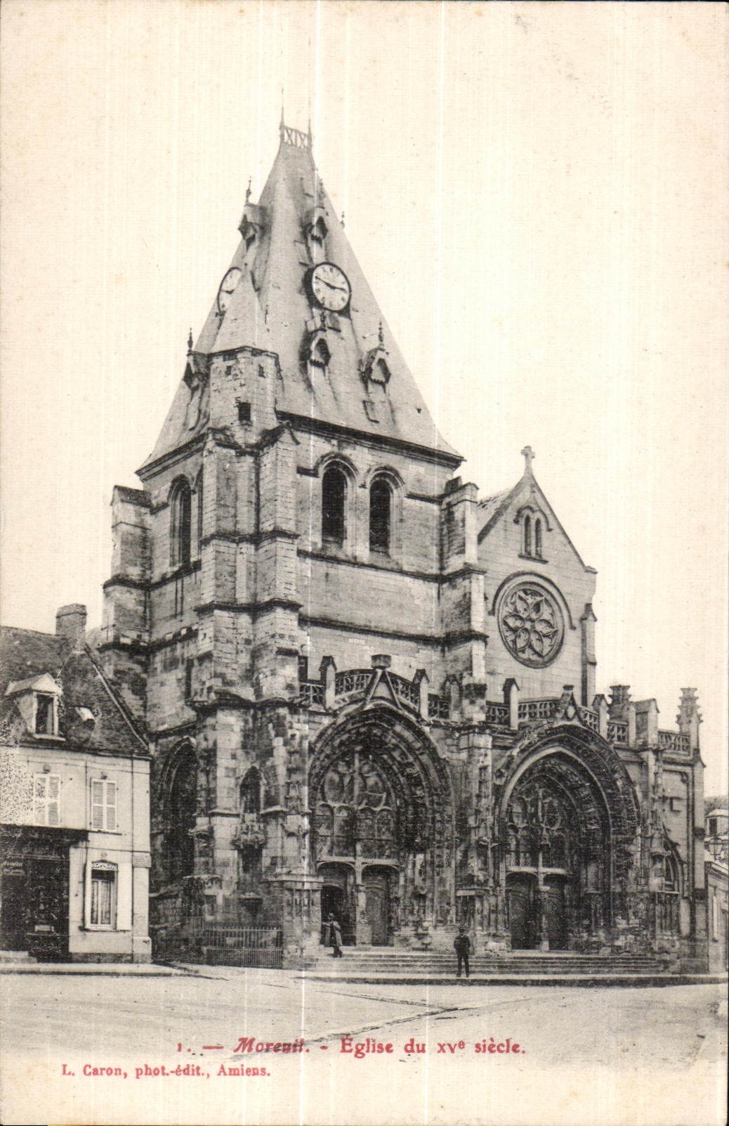 CPA Moreuil Church of XVe Century