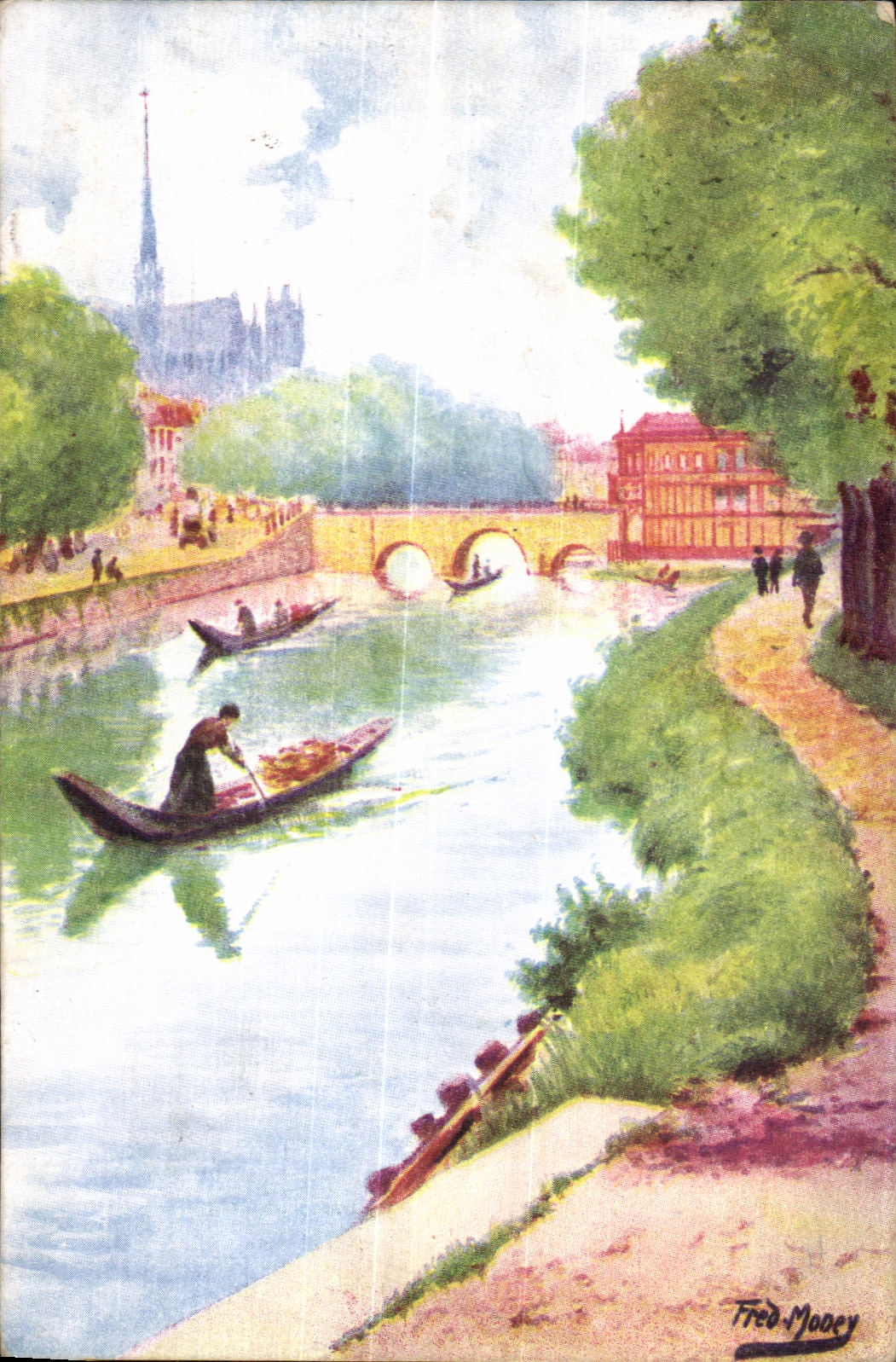 CPA Amiens Le pont du Cauge 