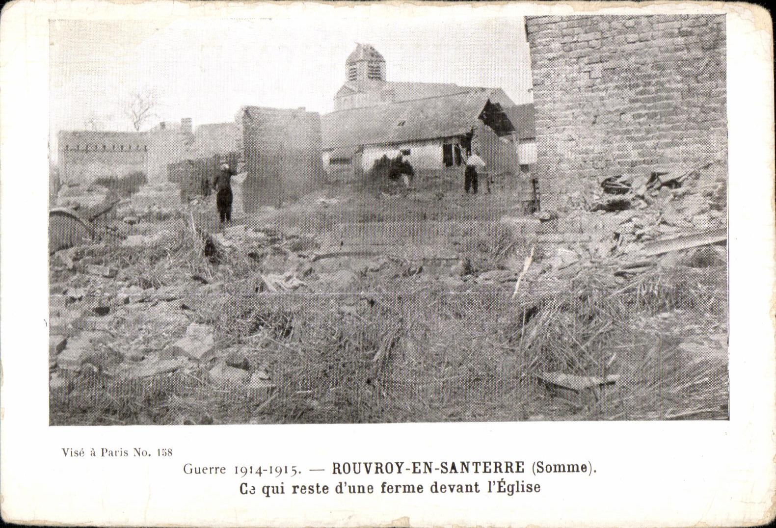 CPA Rouvroy In Santerre (Somme) What remains a farm in front of I Church