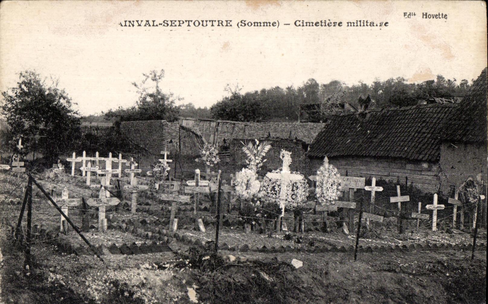 CPA Ainval Septouter (Somme) military Cemetery