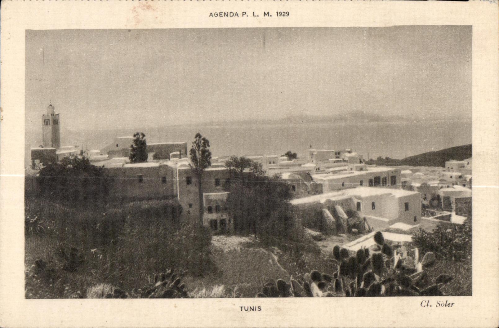 CPA Agenda P L M 1929 Tunis