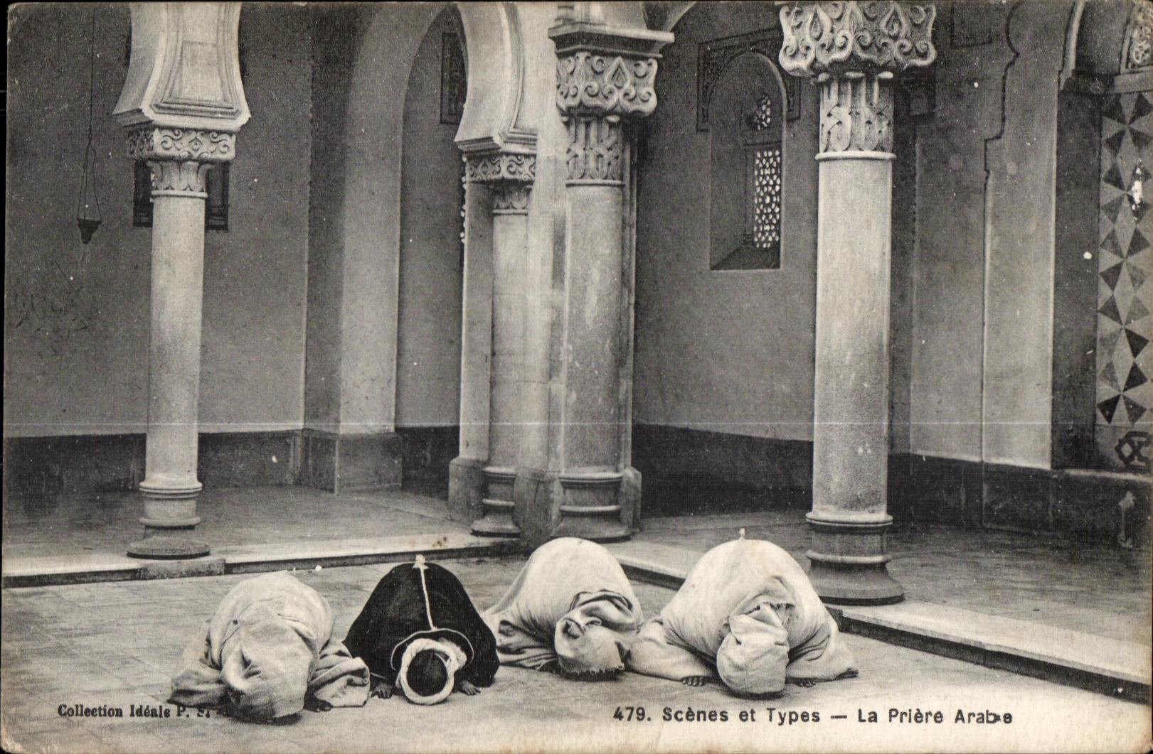 CPA Morocco Scenes and Standards the Arab Prayer