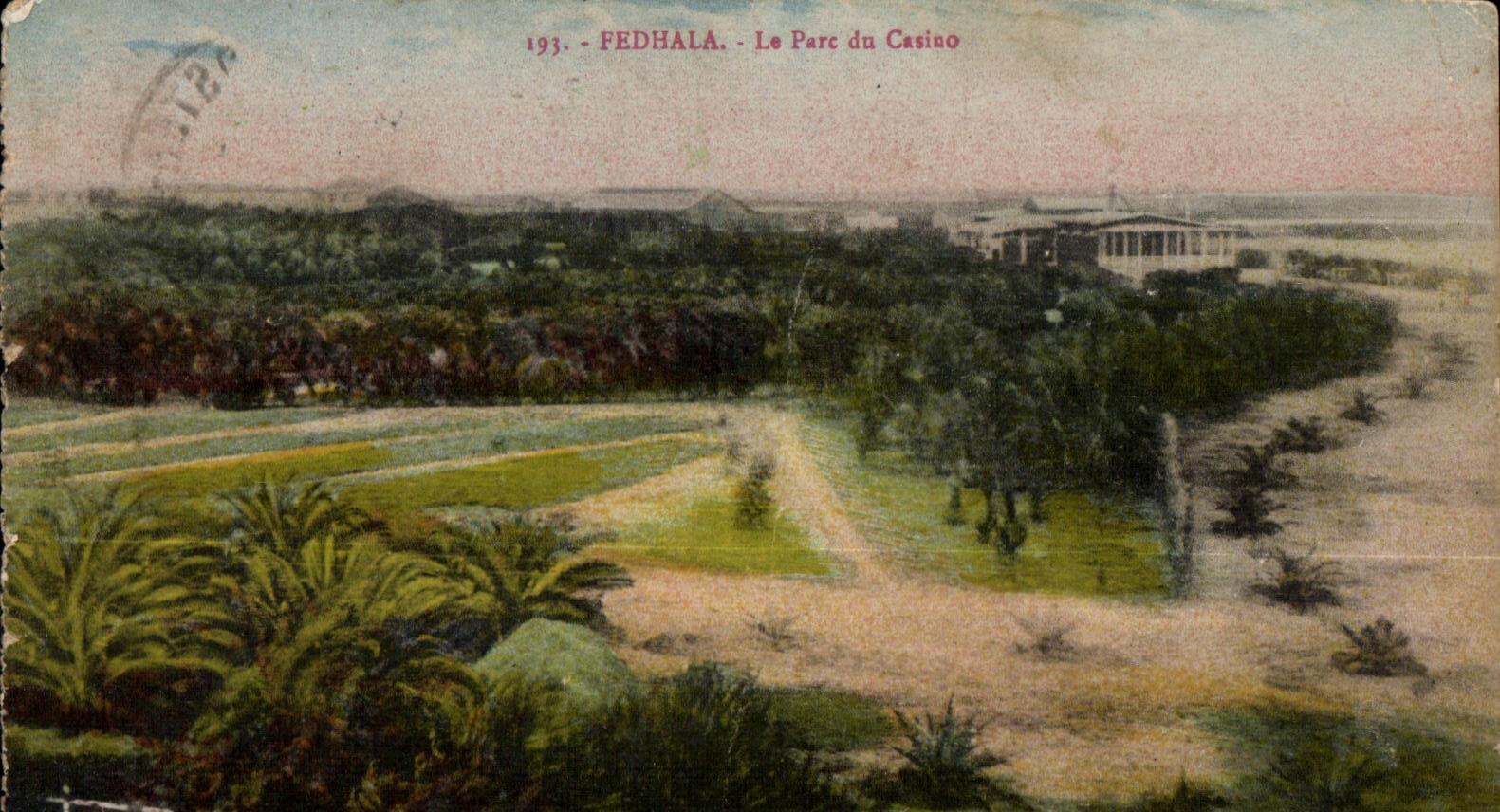 CPA Morocco Fedhala the Park of the Casino