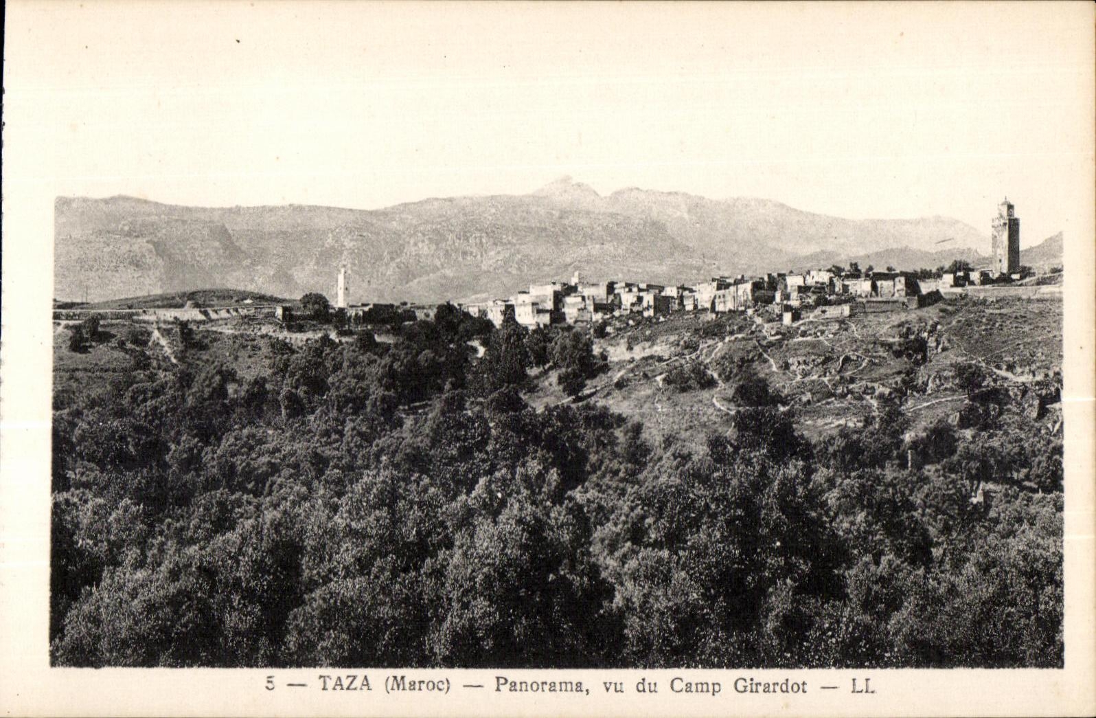CPA Taza Morocco Panorama seen of the Girardot Camp