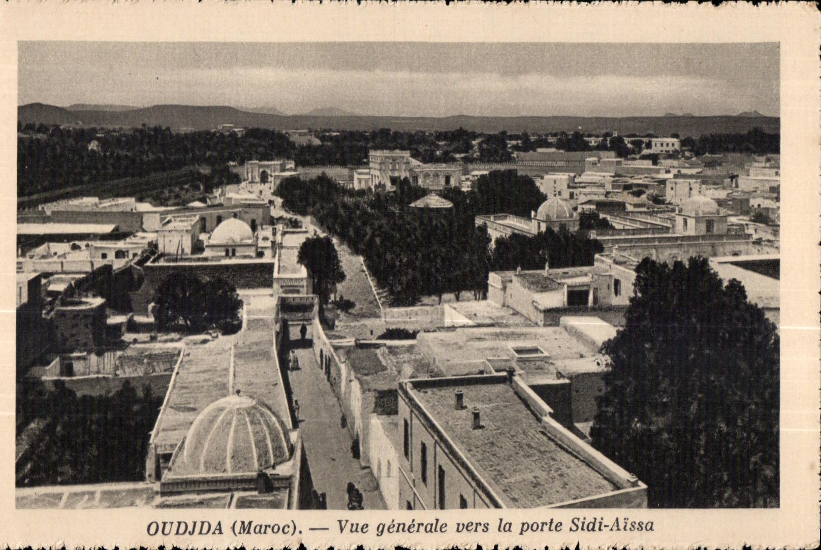 CPA Oudjda Morocco View towards the door Sidi Aissa