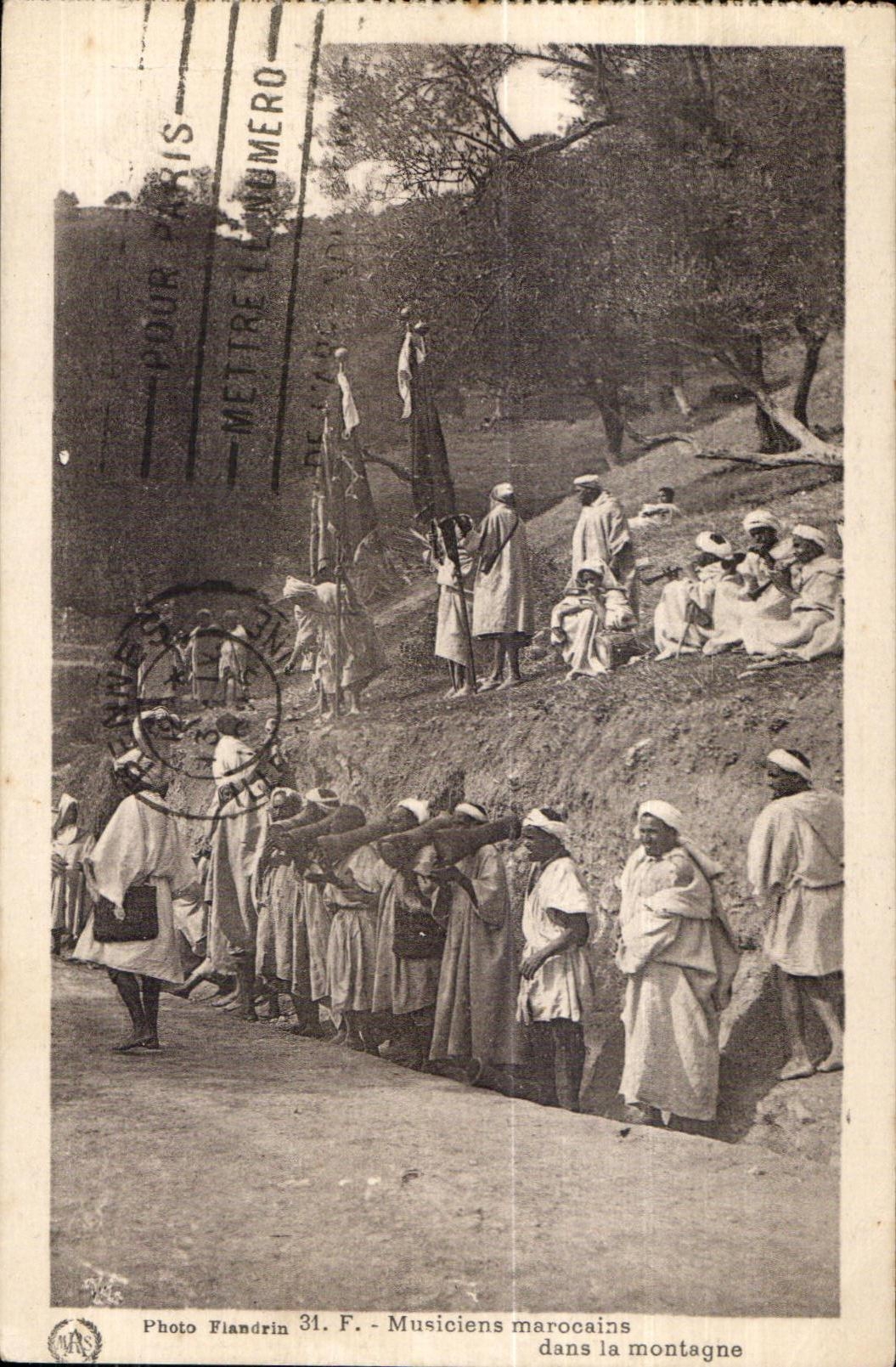 CPA Morocco Moroccan Musicians in the mountain