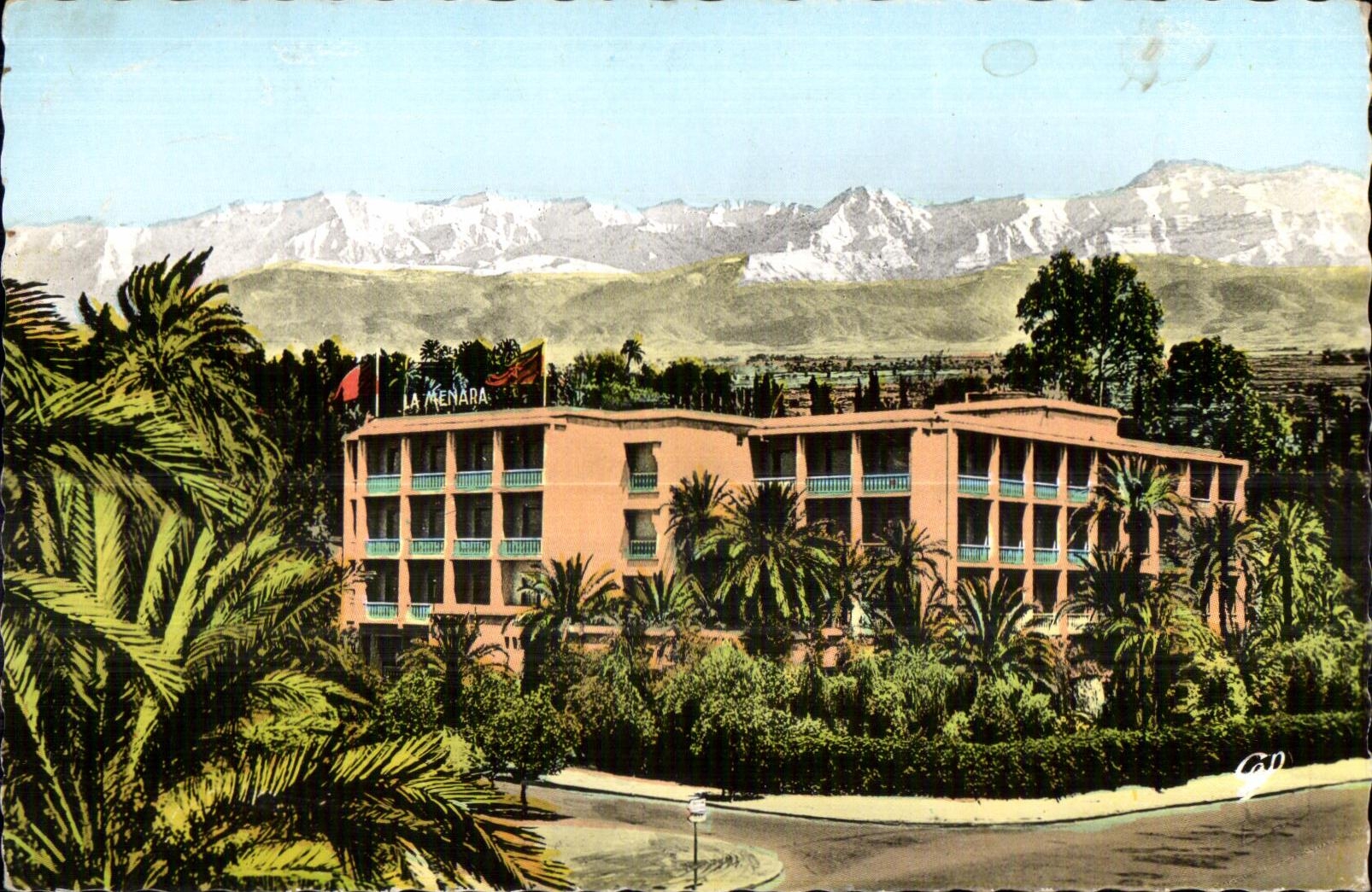 CPA Maroc Marrakech Hotel de la Menara et I Atlas (cline R Pigneux)