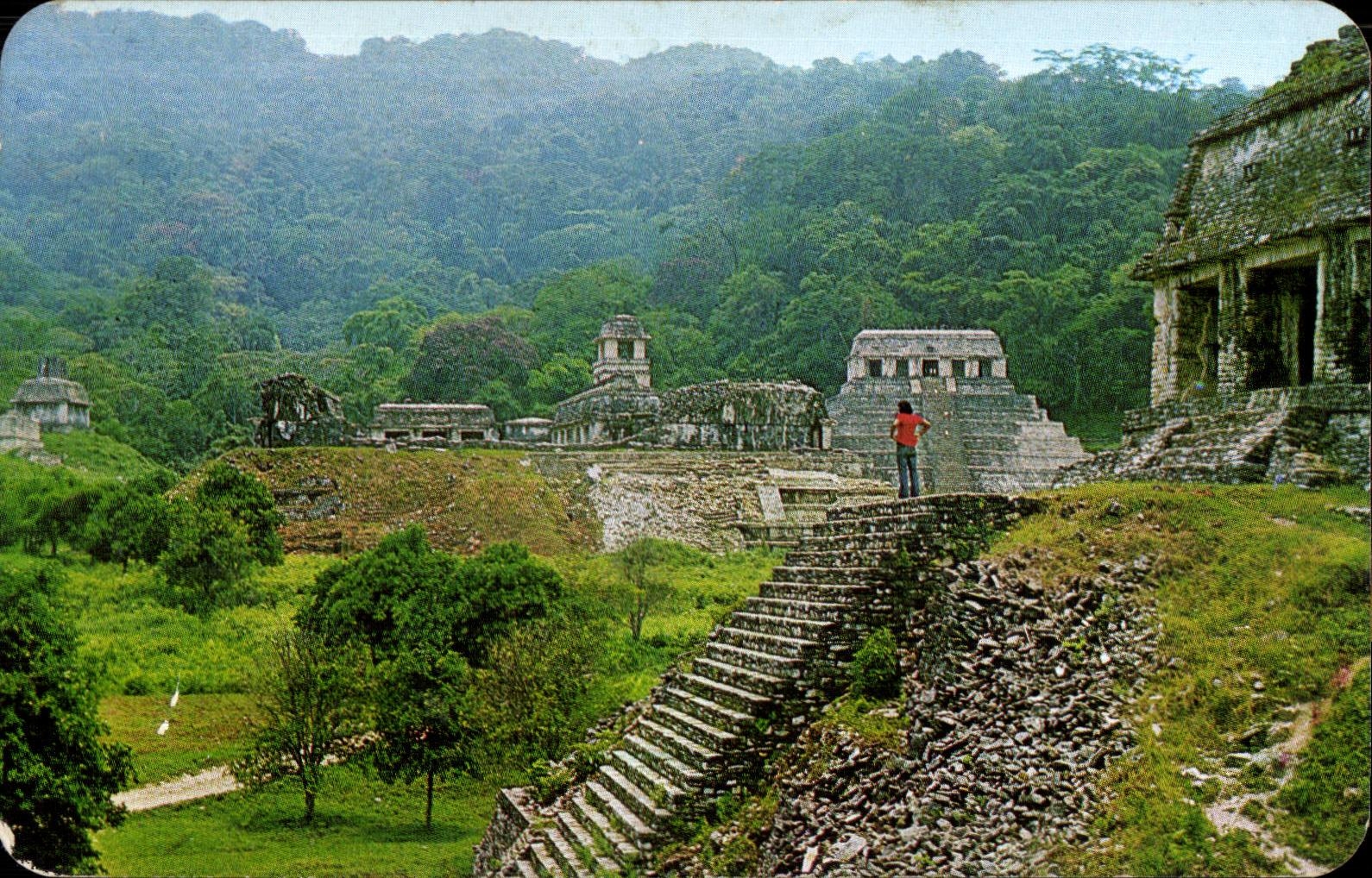 CPA Mexique Mexique Vista Palenque desde Templo del Conde Palenque as seen fron the Count Temple Palenque Chis Mexico