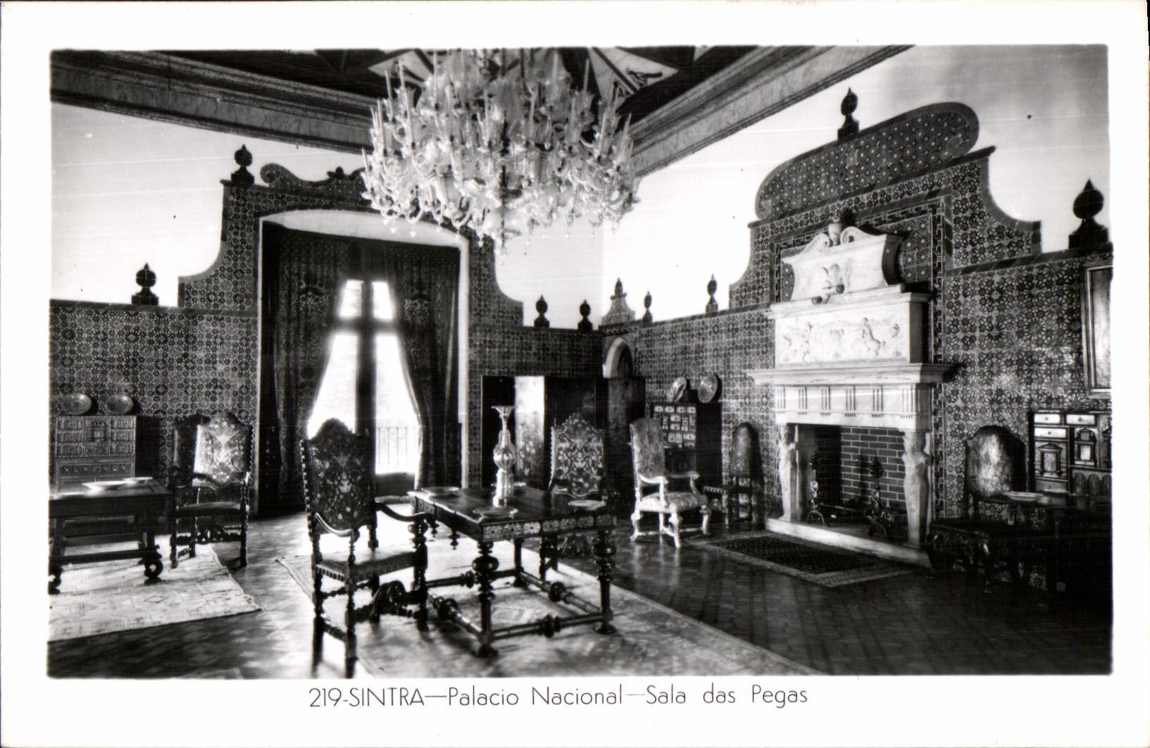 CPA Portugal Sintra Palacio Nacional salo EM Portugal del das Pegas Feito