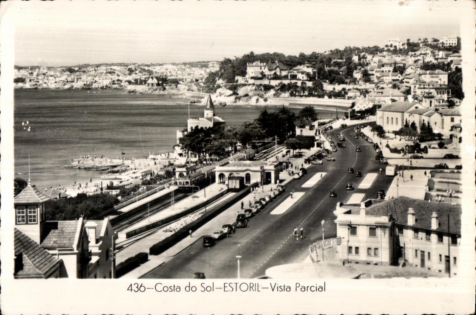CPA Costa C Ground Estoril Vista Parcial Feito EM Portugal