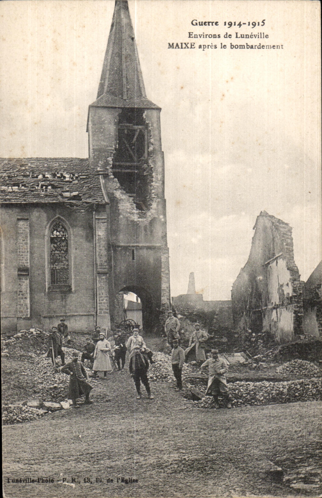 Surroundings of Luneville - Maixe after bombardment - War 1914 1915 - CPA