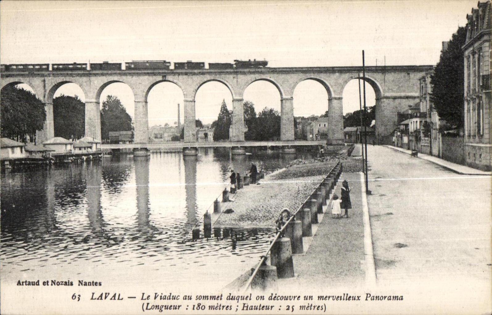 CPA Laval el viaducto en la tapa cuyo una descubre panorama maravilloso