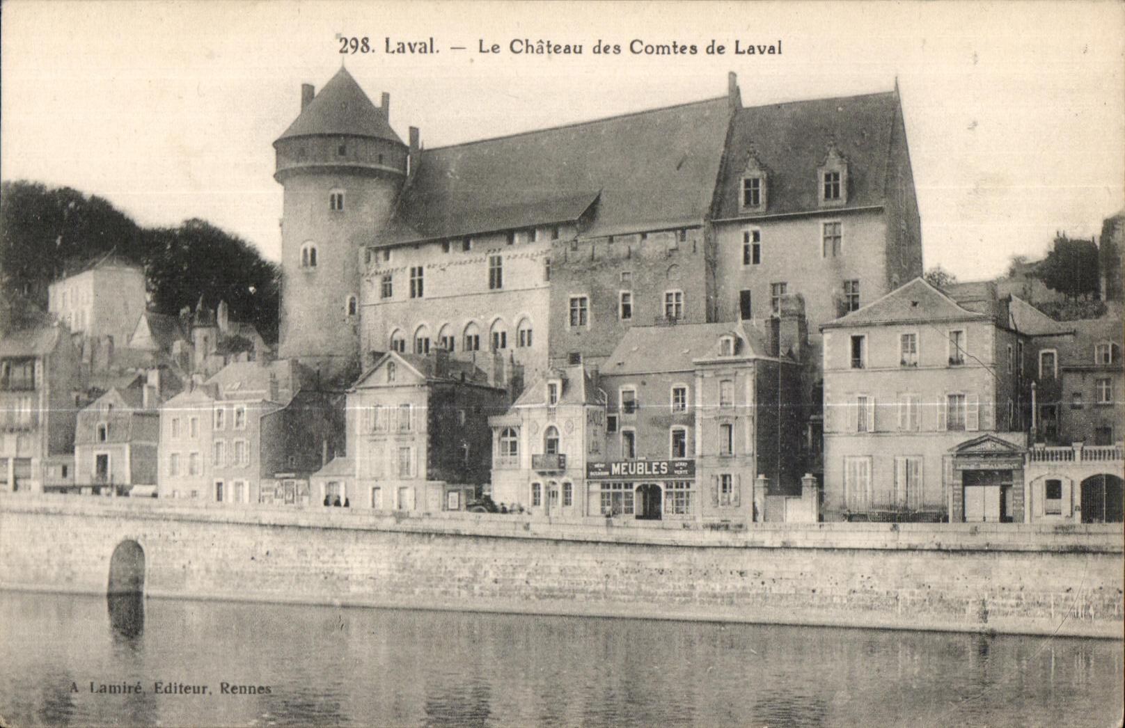 CPA Laval el castillo de las cuentas de Laval