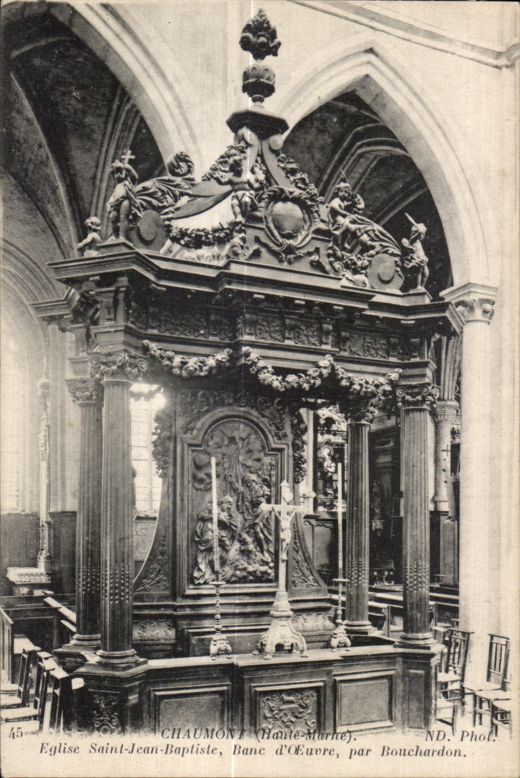 CPA Chaumont Eglise Saint Jean Bapiste d Oeuvre par Bouchardon