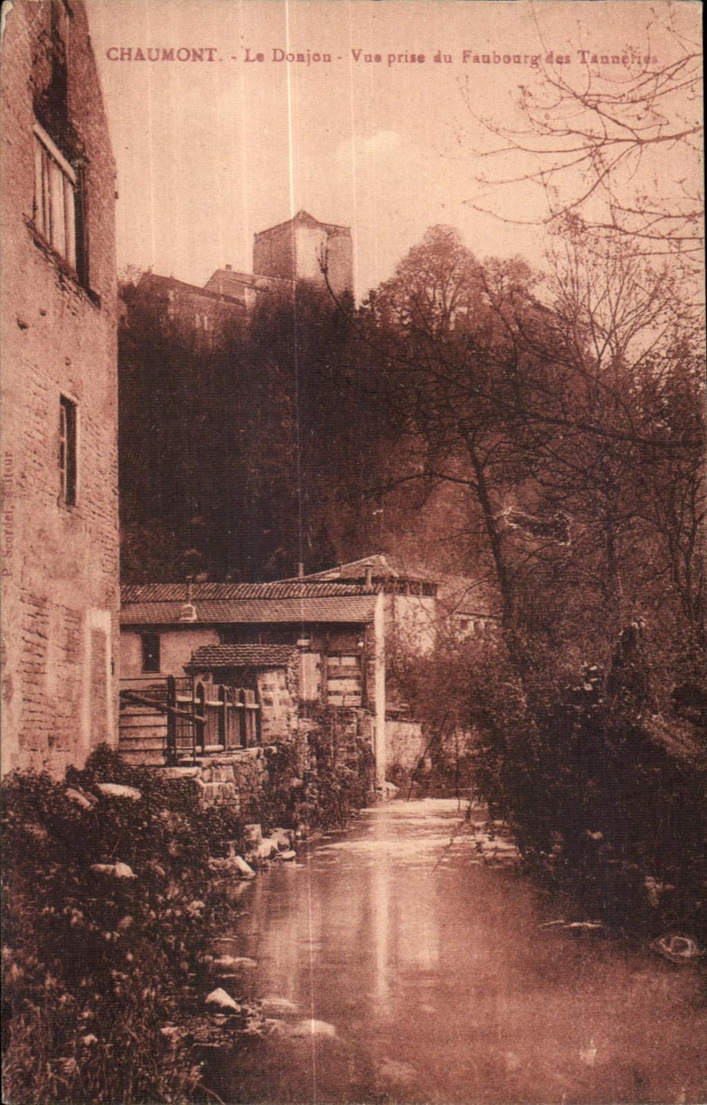 CPA Chaumont Le Donjon Vue prise du Faubourg des Tanneurs