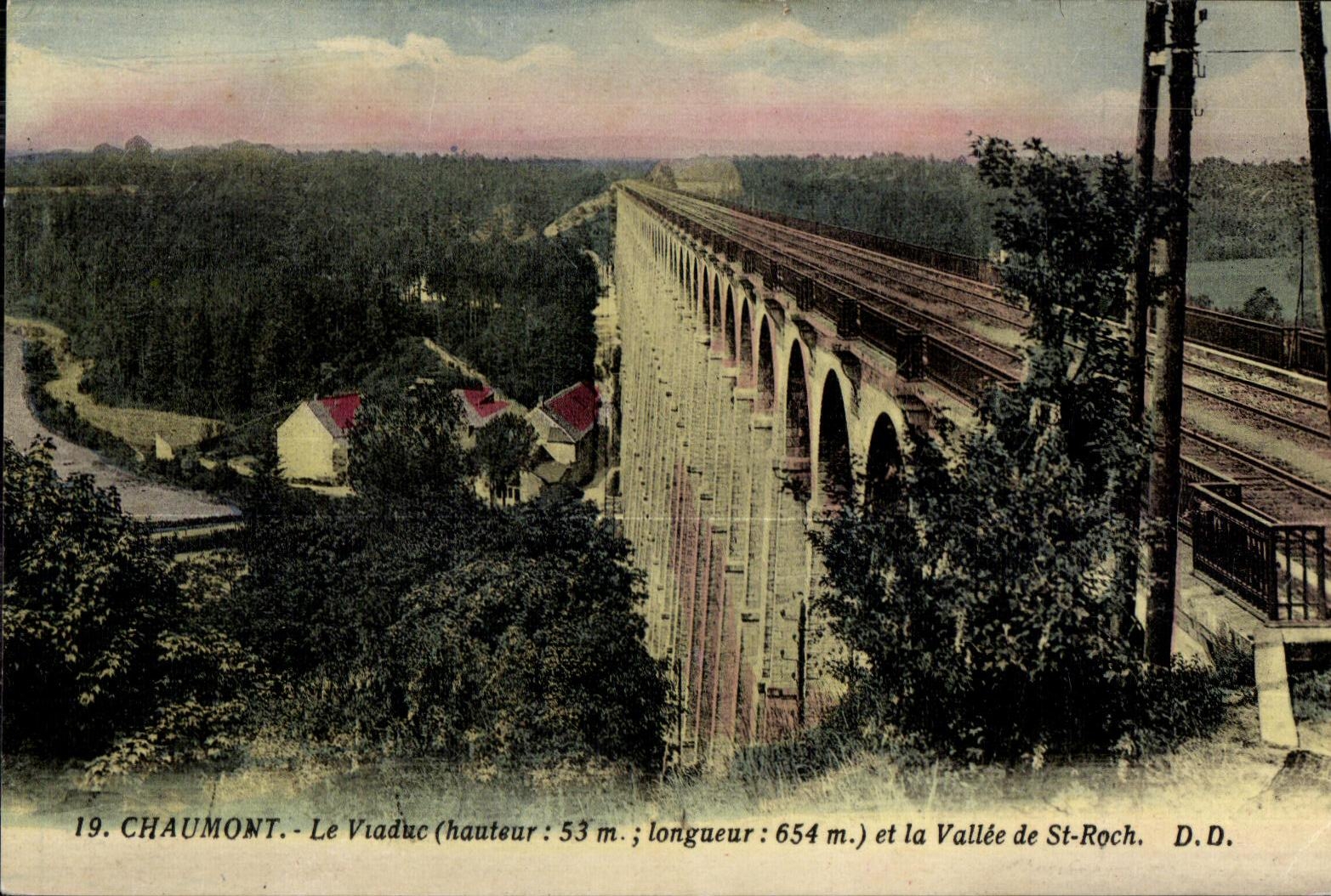 CPA Chaumont Le Viaduc et la Vallee de st Roch